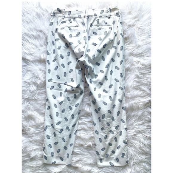TALBOTS Curvy Perfect Crop Pineapple Print Pants - Picture 2 of 3